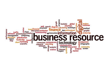 Business resource word cloud concept