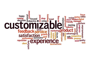 Customizable word cloud concept
