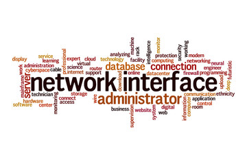 Network interface word cloud concept