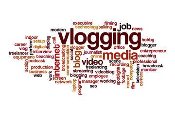 Vlogging word cloud concept