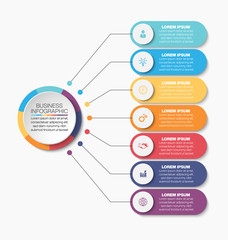 Business circle. timeline infographic icons designed for abstract background template milestone element modern diagram process technology digital marketing data presentation chart Vector
