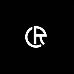  letter cr rc circle logo design vector image , logo letter cr circle , logo circle letter cr combination 