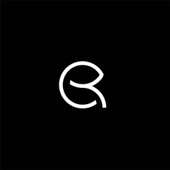 Circle r initial letter logo design vector image