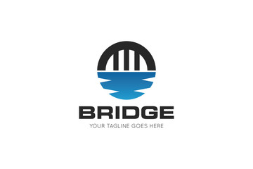 bridge logo and icon vector illustration design template