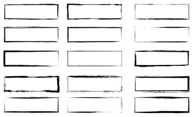 筆で描かれた手描きの四角いフレーム