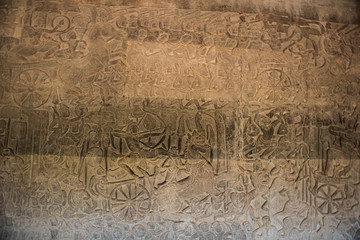 Fototapeta na wymiar A fresco. Angkor-wat. Cambodia.
