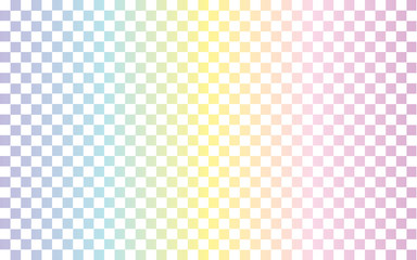 Checkerboard pattern vector backdrop. Soft colorful background with gradient pastel color palette. Regular shape. Illustration for banner, presentation template, wallpaper, text place and social media