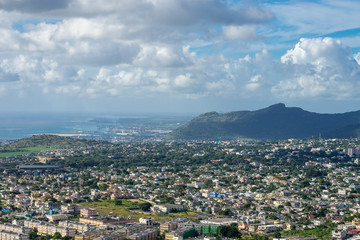 The unbelievable view of the island of Mauritius from a bird's eye view