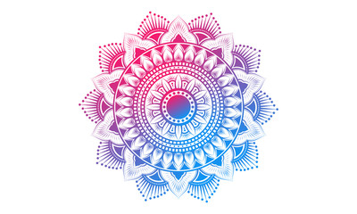 Colorful arabic mandala pattern 