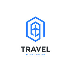 Fototapeta premium Template logo for travel agency vector design