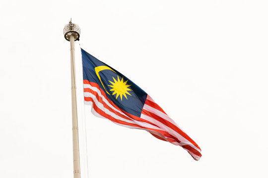 Huge country flag of Malaysia. Photographed in Kuala Lumpur.