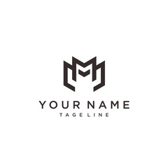 Letter M line logo design. Linear creative minimal monochrome monogram symbol. Universal elegant vector sign design. Premium business logotype.