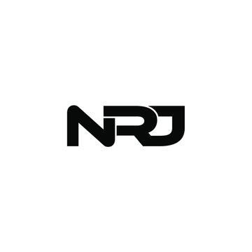 nrj letter original monogram logo design