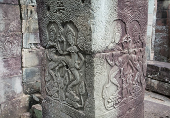 A fresco. Banteay Kdey temple. Cambodia