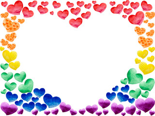 Beautiful pattern in the shape of hearts. View from above, isolated background, wooden surface. Congratulations for loved ones, relatives, friends and colleagues