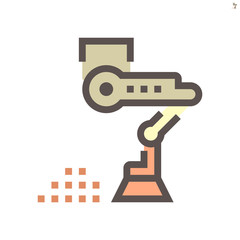 Smart home and robot technology vector icon design.