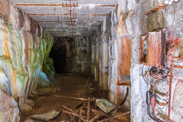 Interior of an old abandoned fortress