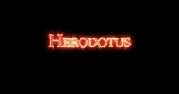 Herodotus written with fire. Loop