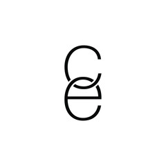 ce letter original monogram logo design