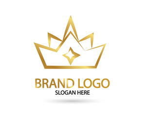 Great Luxury Gold Crown Royal and Elegant Logo Vector Design