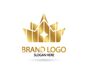 Obraz premium Great Luxury Gold Crown Royal and Elegant Logo Vector Design