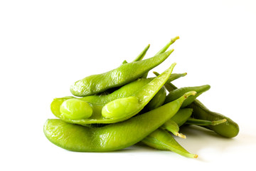 Japanese Soybeans on white background