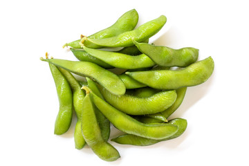 Japanese Soybeans on white background