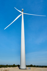 ecological windmills to generate electricity in a natural environment