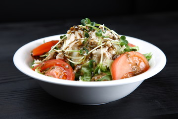 蒸し鶏豆腐サラダ
