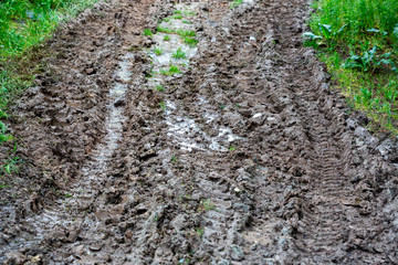 Messy rural dirt road