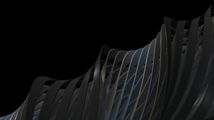 Black and gray abstract background. 3D Render