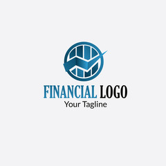 accounting & financial logo with style modern can also for Arrow Data , Market Static ,money management icon , stock chart logos