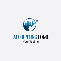 accounting & financial logo with style modern can also for Arrow Data , Market Static ,money management icon , stock chart logos