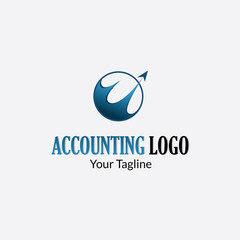 accounting & financial logo with style modern can also for Arrow Data , Market Static ,money management icon , stock chart logos