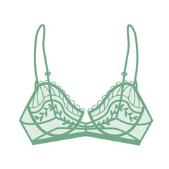 Sconce with soft cups. Bra. Lingerie. Simple vector illustration.