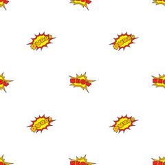 Funny pattern. Illustration of comic book speech bubbles with words 