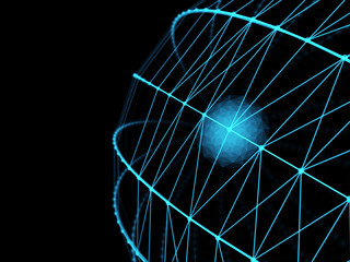 Abstract geometry surfaces, lines and points background, Used as digital wallpaper and technology background.