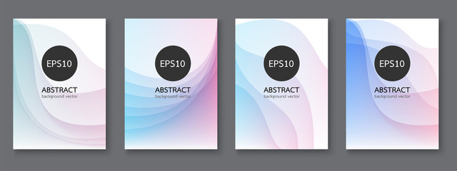 Set of abstract vector backgrounds with line waves Frame for text Modern Art graphics .Vector illustration.