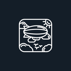 blimp logo line black white