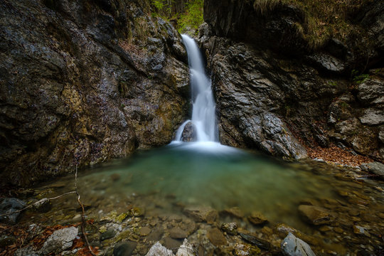Skocnik waterfall in Davca Slovenia
