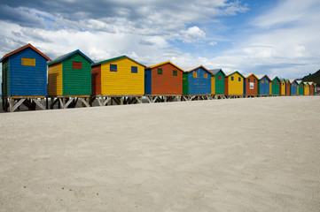 Fototapeta premium colorful beach huts