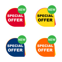 Sale discount icons. Special offer price signs. off reduction symbols