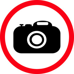 Photo camera sign, symbol, Vector illustration
