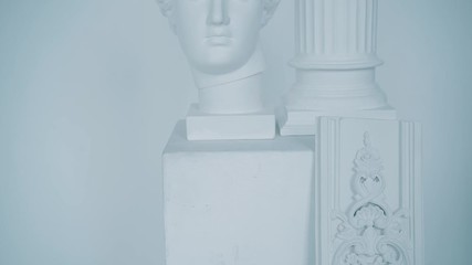 white plaster figures_woman eye lips