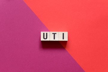 UTI word concept on cubes