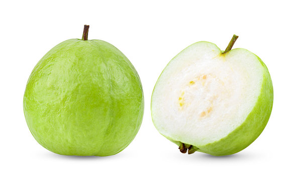 Guava fruit on white background