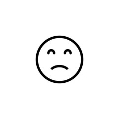 Bad Face Emoticon Icon Design Vector