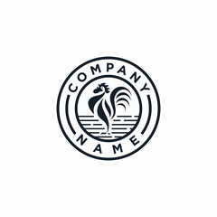 rooster emblem logo black white © Payz