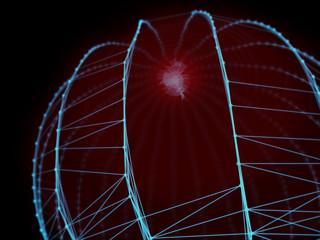 Abstract geometry surfaces, lines and points background, Used as digital wallpaper and technology background.