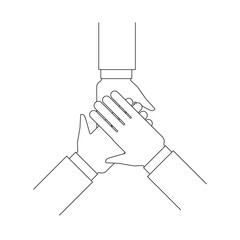 Teamwork icon suitable for info graphics, websites and print media. Hand drawn style, lineart, vector icon.